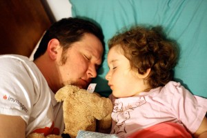 sleepinginownbedwdad